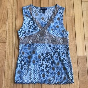 Sleeveless Limited Too Peasant Top w/ Bow